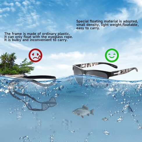 Polarized Floating Sunglasses, TPX Light Floating Sunglasses with case, Anti-Seawater Coating Sunglasses For Men in Saudi Arabia