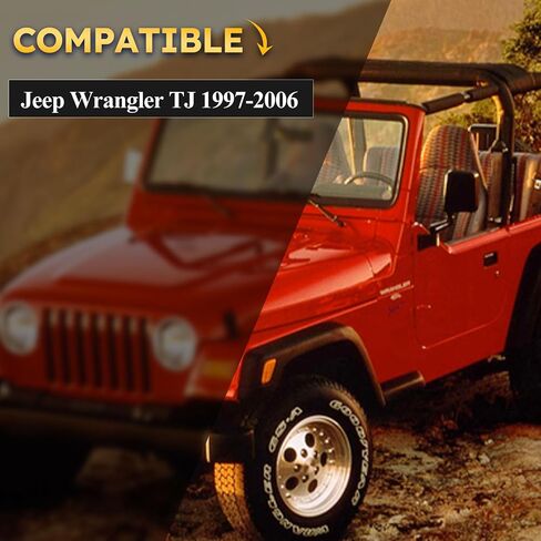 55176636AD غطاء محرك السيارة بمزلاج قفل للغطاء ودعامة لـ 1997 1998 1999 2000 2001 2002 2003 2004 2005 2006 Jeep Wrangler TJ 68038118AA، 42422 (مجموعة من 2) in Saudi Arabia