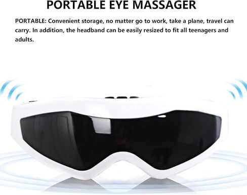 Portable Eye Massager, Rechargeable Massager Eye Mask for Dry Eyes, 22 Magnets, Puffiness, Eyestrain and Dark Circles for Student Relaxation Gifts in Saudi Arabia