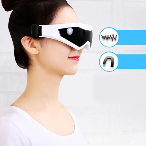 Portable Eye Massager, Rechargeable Massager Eye Mask for Dry Eyes, 22 Magnets, Puffiness, Eyestrain and Dark Circles for Student Relaxation Gifts in Saudi Arabia