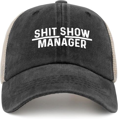 Shit Show Manager Trucker Hat Men Vintage Mesh Baseball Cap for Summer in Saudi Arabia