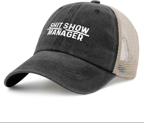Shit Show Manager Trucker Hat Men Vintage Mesh Baseball Cap for Summer in Saudi Arabia