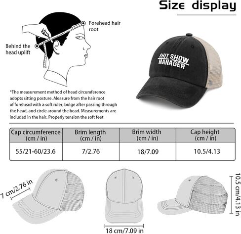 Shit Show Manager Trucker Hat Men Vintage Mesh Baseball Cap for Summer in Saudi Arabia