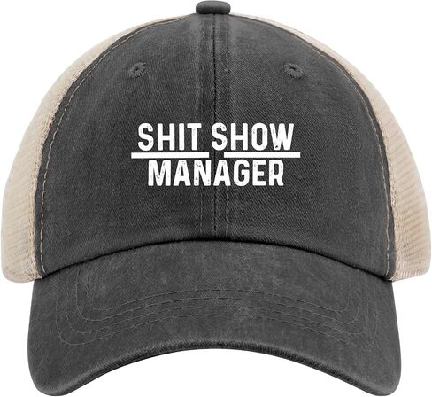 Shit Show Manager Trucker Hat Men Vintage Mesh Baseball Cap for Summer in Saudi Arabia