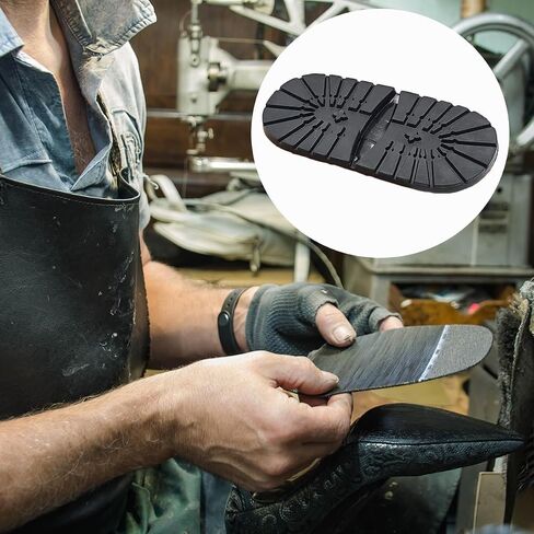2 Pairs Durable Soft Shoe Sole Repair,Shoe Sole Replacement Rubber for Sports Shoes Leather Shoes(Black Forefoot) in Saudi Arabia