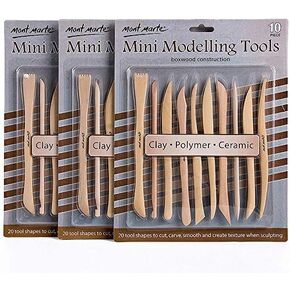 Mont Marte Polymer Clay Tools Pottery Tools Clay Sculpting Tools for Sculpting 10 pces, 3 Pack