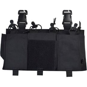 Tactical Quadruple Pack Mag Pouch Tactical Magazine Pouch with Utility Pouch Hook-and-Loop on The Back