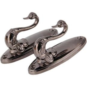 MILISTEN Pair Home Decoration Towel Hook Shower Curtain Hangers Window Drapery Holder Curtain tie Back Hooks Curtain tie Backs Hooks Curtain Buckle Baffle Decorate Rose Color Tassel Clip
