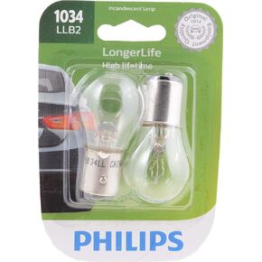 Philips Automotive Lighting 1034 LongerLife Miniature Bulb, 2 Pack, (1034LLB2)