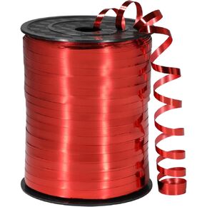 Red Ribbon, 500 Yard Premium Red Curling Ribbon, Metallic Shiny Curling Ribbon for Gift Wrapping, Balloon Ribbon, Balloon String, Curly Ribbon for Valentine's Day, Graduations, Christmas