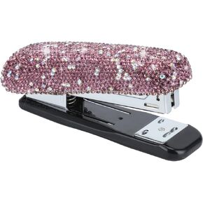 Diamond Crystal Handmade Bling Dazzling Stapler for Office, School, or Home(White&AB Color)