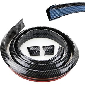 1 PC Universal Car Decorative Strip, 59In Car Rubber Strip Bar Spoiler Tailfin, Car Trunk Spoiler Lip Kit, Fit for Most Cars (Carbon Fiber Black)