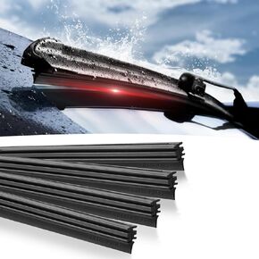 4 عبوات من شرائط شفرات ممسحة الزجاج الأمامي للسيارة، شفرة ممسحة بدون إطار للنافذة ذاتية الصنع، حجم قابل للتعديل 32 بوصة، ملحقات عالمية للسيارات لمعظم المركبات in Kuwait