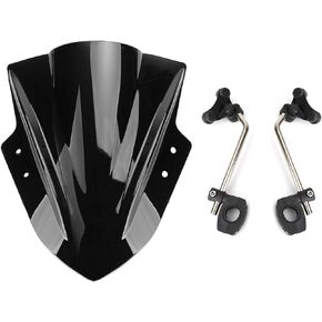 Areyourshop 14.5x12.8" Windshield, Universal Windshields for Motorcycles with 7/8" 22mm Handlebar for for Harley, for Honda, for Yamaha, for Suzuki, for Kawasaki, for BMW