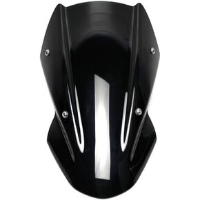 13 "الزجاج الأمامي للدراجات النارية لـ KA-WASAKI Z650 2017 2018 2019 حاجب الزجاج الأمامي حاجب الرياح مع دعامة تثبيت، دخان داكن
