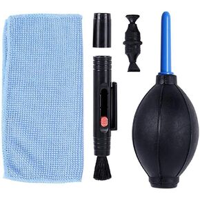 3IN1 Camera Cleaning Kit Suit Dust Cleaner Brush Air Blower Wipes Clean Cloth kit for Gopro for Canon Nikon Camcorder VCR