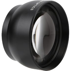 Telephoto Lens, 49MM 2X Magnification HD Telephoto Lens, Aluminum Alloy Teleconverter Lens for 49mm Camera Lens and 62mm Filter