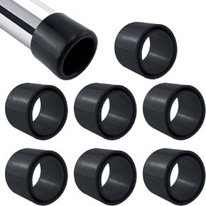 Black Rubber Fishing Rod Holder Tube Insert Protector, Fit 2" Tube(50mm to 51mm) 8pcs