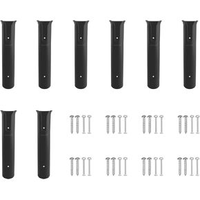 Fishing Rod Holder Bracket: 8 Pcs Fishing Rod Holders with Screws,8 Pcs Fishing Rod Holder Bracket,Including Easy-to-Install Screws;Perfect for Boats, Kayaks, Walls, Coolers, and Trailers.
