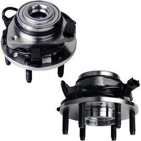 KUSATEC 513188 2PCS Front Wheel Bearing and Hub Assembly Fit For Chevy SSR Trailblazer EXT, GMC Envoy XL XUV, for Buick Rainier 2004 2005 2006 2007, Isuzu Ascender Bravada, Saab 9-7x, 6 Lug w/ABS