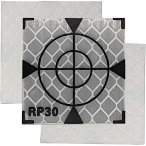 100PCS 30/40/50/60MM Reflector Targets for Total Stations Paste Up Reflector, Survey Target Mark with Black Triangle Reflective Sheet for Total Stations,White
