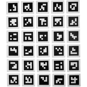 Sky High Bull's-Eye (3"x3") AprilTags 16-bit (4x4 Array) 3M Stickers for Auto-Detection (30 Pack) | Visual Fiducial Marker | Augmented Reality, Robotics, and Calibration | RealityCapture Compatible in Kuwait