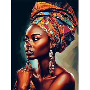 Reofrey DIY Diamond Art Painting Kits for Adults Beautiful Woman, Flowers Full Drill Round Rhinestone Accessories, Cross Stitch Embroidery Canvas for Crafts Home Decor 30x40cm