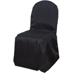 Sparkles Make It Special Leading Linens 50 pc Polyester Banquet Chair Covers - Wedding Reception Banquet Party Restaurant - White