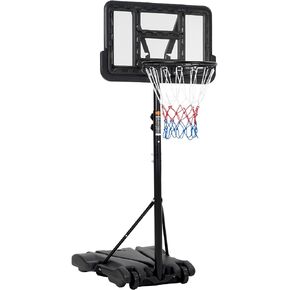 Basketball Hoop Outdoor Portable,Kids Adjustable Basketball Hoop Height 5-7 FT, 28 in Backboard & Wheels for Kids/Teenagers/Youth in Backyard/Driveway/Indoor, with Enlarged Base and PC Backboard in Kuwait