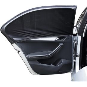 مظلة نافذة السيارة العالمية، عبوتان من مظلة النافذة الجانبية الأمامية للسيارة لوهج الشمس والأشعة فوق البنفسجية وحماية الخصوصية، عالمية لمعظم السيارات وسيارات الدفع الرباعي وسيارات السيدان وظلال سيارات الأطفال للنافذة الجانبية (الأمامية) in Kuwait