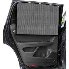 قطعتان من مظلة نافذة السيارة الجانبية، مظلة نافذة جانبية شبكية قابلة للحمل، مع حماية مغناطيسية من الشمس وحماية من الأشعة فوق البنفسجية، ظلال نافذة السيارة، للنوافذ الجانبية للمقعد الخلفي للسيارة in Kuwait