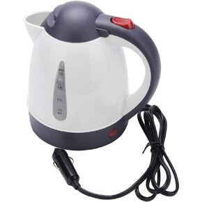 Water Kettle, Portable Electric Kettle, Lightweight Electric Tea Kettle, 250W Ultra Fast Water Kettle, 1000ML Cordless Hot Water Boiler for Car