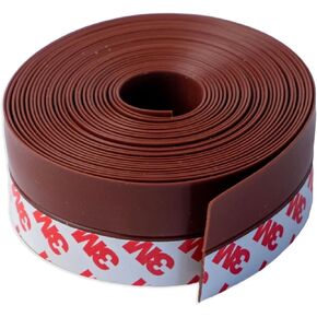 Draught Excluder Door with 3M Premium Adhesive, 5 Meters Long, Armoured Entrance Door, Thermal Insulating Doors and Windows, Cold Protection, Sound Protection (Brown)