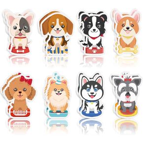 16 Pads Dog Sticky Notes Cute Puppy Party Favors Note Pads Self-Stick Cartoon Sticky Note Pad Dog Theme Post It Notes for Dog Theme Party School Office Home Notebook Supplies (Dog)