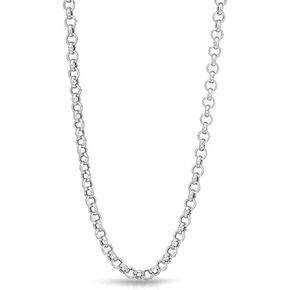 925 Sterling Silver 1.5MM 2MM 2.5MM Circle Rolo Link Chain Necklace- Belcher Chain Rolo Link Necklace For Women, Necklace for Pendant,16,18,20,24,30 in Kuwait