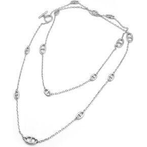 SHASHA Luxury Style Designer Pig Nose Necklace Long Sweater Chain with T-buckle 18k Gold Plating designer jewelry for women