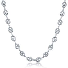 Beaux Bijoux Coffee Bean Chain Necklaces for Women | 14k Gold Plated and Silver | Women's Trendy Layering Necklaces | Choose Width and Length | Chain Link Necklaces for Women