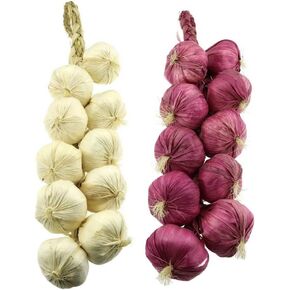 2pcs Artificial Onion String Fake Vegetable Home Party Christmas Harvest Decoration