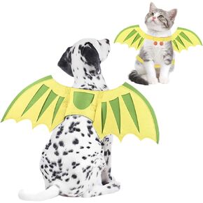 Dog Wings Dragon Wings for Dogs Pumpkin Bells, Halloween Costumes for Dogs Small Medium Large Pet Wings, Pet Dragon Wings Dog Cat Costume Wings, Halloween Dog Dinosaur Wings Christmas Birthday Party