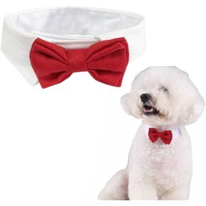 Adjustable Formal Pet Bowtie Collar Neck Tie for Dogs and Cats Wedding Grooming Costumes (L, Black)