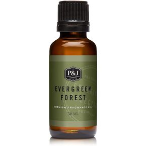 P&J Trading - زيت معطر برائحة الغابة دائمة الخضرة 30 مل - زيت معطر لصناعة الشموع وصناعة الصابون وزيت الموزع