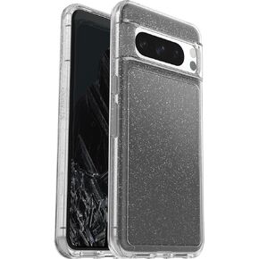 OtterBox Google Pixel 8 Pro Symmetry Series Case - BLACK, ultra-sleek, wireless charging compatible, raised edges protect camera & screen