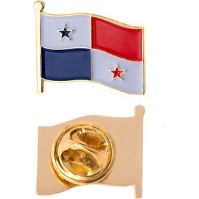 Desert Cactus Panama Lapel Pin Country Enamel Made of Metal Souvenir Hat Men Women Patriotic Panamanian (Waving Flag Lapel Pin)