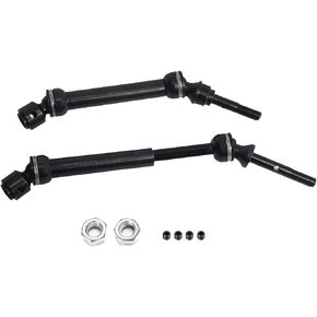 1Pair Front and Rear Aluminum Alloy RC CVD Steel Drive Shaft Axle Transmission Axle Joint Compatible with Traxxas Slash 4X4 Stampede Rustler VXL HQ727 Short Truck