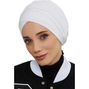 Aisha's Design Pre-tied Instant Turban for Women, 95% Cotton Hijab Scarves Headwear, Stylish Chemo Head Wrap