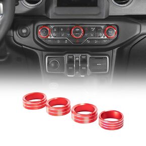 مكيف الهواء مقبض مفتاح التشغيل غطاء المصباح غطاء مقبض التيار المتناوب زر الزخارف ل جيب رانجلر 2018-2023 JL JLU & 2020-2023 المصارع in Kuwait