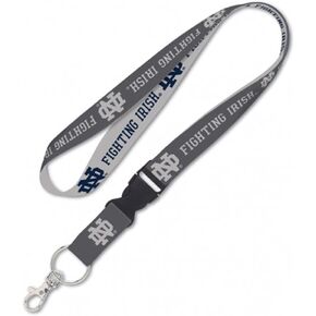 Notre Dame Fighting Irish Premium Lanyard Key Chain, Charcoal Edition