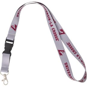 Desert Cactus University of Wisconsin La Crosse Lanyard UWLAX Eagles Car Keys ID Badge Holder Keychain Detachable Breakaway Snap Buckle (Gray)