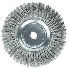 Weiler 08209 12" Standard Twist Knot Wire Wheel, 014" Steel Fill, 1-1/4" Arbor Hole, Made in The USA