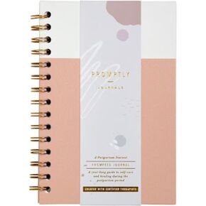 Promptly Journals, A Postpartum Journal (Powdered Lilac, Leatherette) - Post Partum Recovery Journal For Women, Gift for New Mom, Guided Journal for Her